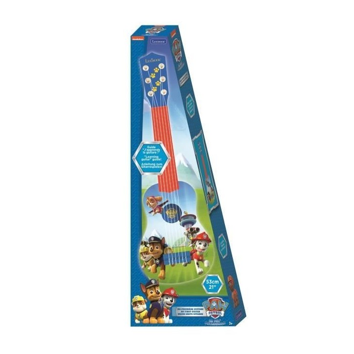 Lexibook - Ma premiere guitare Pat' Patrouille - 53 cm - Guide d'apprentissage inclus