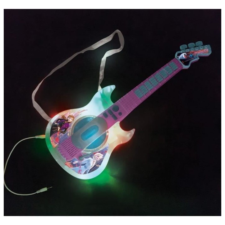Guitare électronique lumineuse avec lunettes équipées d'un micro - Reine des Neiges Guitare électronique lumineuse avec lunettes équipées d'un micro - Reine des Neiges