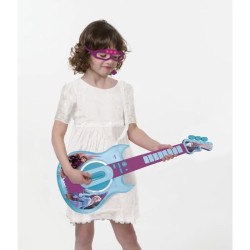 Guitare électronique lumineuse avec lunettes équipées d'un micro -