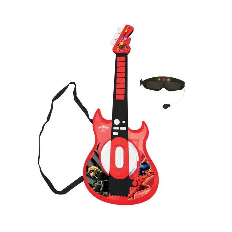Guitare électronique lumineuse avec lunettes équipées d'un micro - Guitare électronique lumineuse avec lunettes équipées d'un micro -