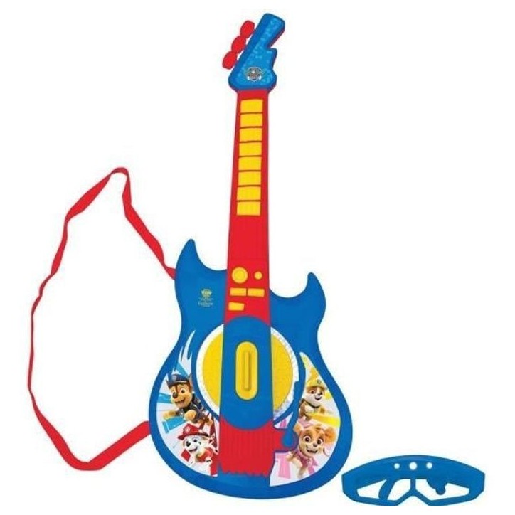 * Une super guitare électronique Pat patrouille et des lunettes avec micro pour découvrir la musique en s'amusant et avec styl * Une super guitare électronique Pat patrouille et des lunettes avec micro pour découvrir la musique en s'amusant et avec styl
