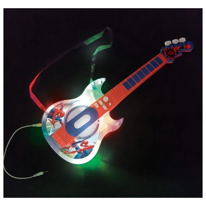 Guitare électronique lumineuse avec lunettes équipées d'un micro - Spiderman