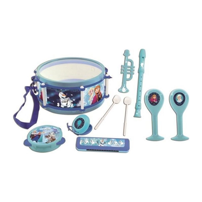 LA REINE DES NEIGES Set musical de 7 instruments de musique enfant LA REINE DES NEIGES Set musical de 7 instruments de musique enfant