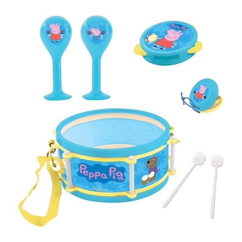 Lexibook - Set Musical Peppa Pig - 7 instruments - Rangement dans le t Lexibook - Set Musical Peppa Pig - 7 instruments - Rangement dans le t
