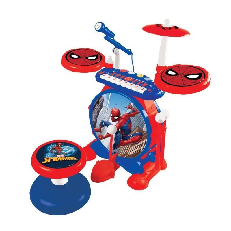 SpiderMan - Batterie électronique pour enfant - Lumineuse - Complete SpiderMan - Batterie électronique pour enfant - Lumineuse - Complete