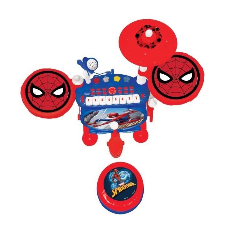 SpiderMan - Batterie électronique pour enfant - Lumineuse - Complete avec clavier, cymbales et tabouret - Lexibook SpiderMan - Batterie électronique pour enfant - Lumineuse - Complete avec clavier, cymbales et tabouret - Lexibook