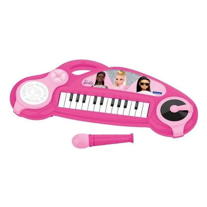 Piano électronique pour enfants Barbie avec effets lumineux et microphone - 24 touches Piano électronique pour enfants Barbie avec effets lumineux et microphone - 24 touches