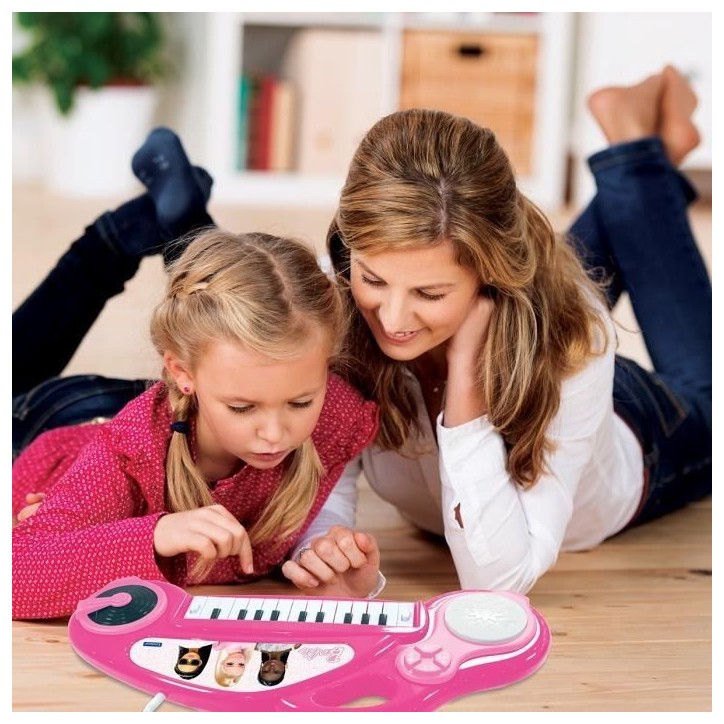 Piano électronique pour enfants Barbie avec effets lumineux et microphone - 24 touches Piano électronique pour enfants Barbie avec effets lumineux et microphone - 24 touches