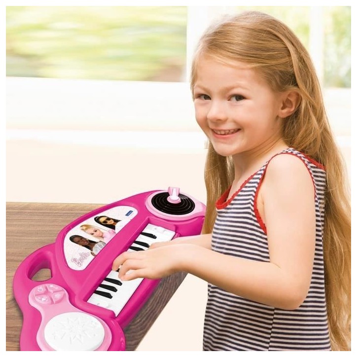 Piano électronique pour enfants Barbie avec effets lumineux et microphone - 24 touches Piano électronique pour enfants Barbie avec effets lumineux et microphone - 24 touches
