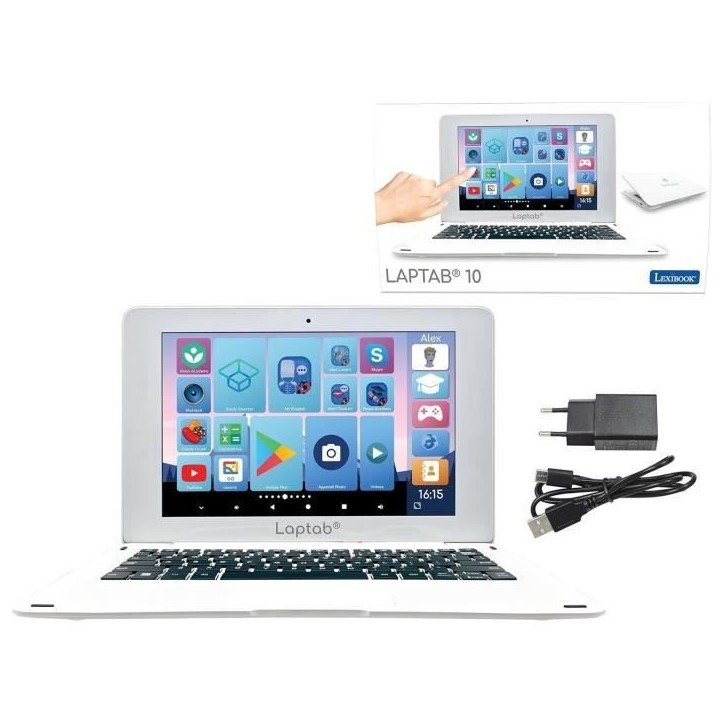 Ordinateur portable tactile LAPTAB pour enfant de 7 ans et plus, écran Full HD de 10.1, stockage 128Go, RAM 4 Go, LEXIBOOK Ordinateur portable tactile LAPTAB pour enfant de 7 ans et plus, écran Full HD de 10.1, stockage 128Go, RAM 4 Go, LEXIBOOK