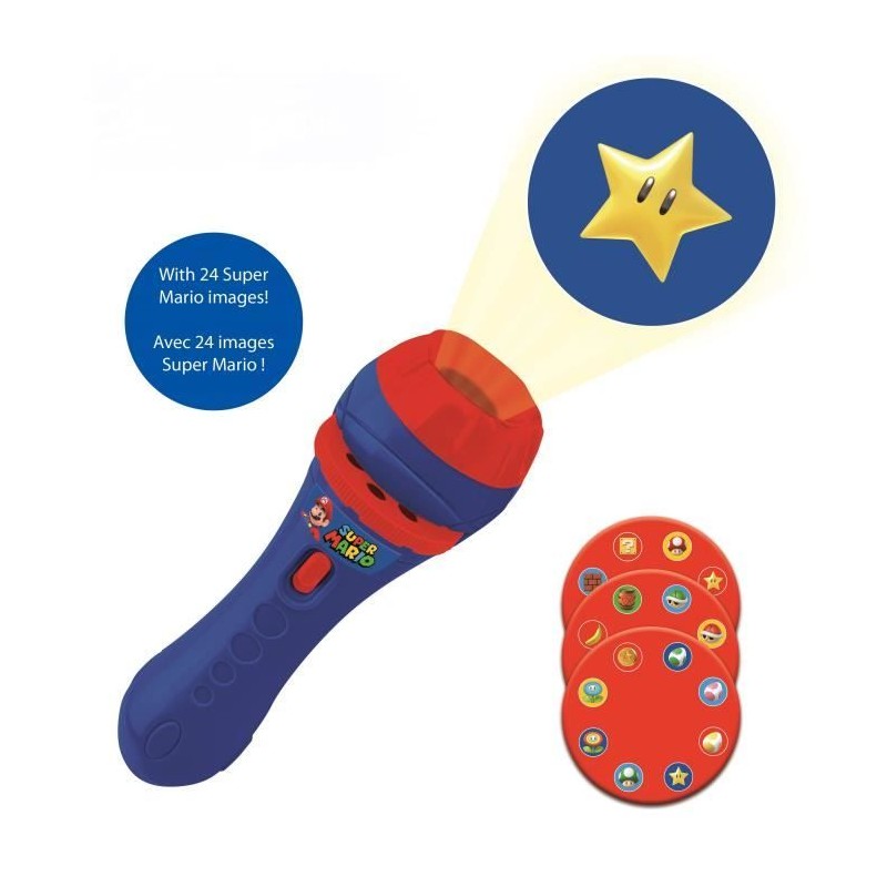 Projecteur a histoires et lampe torche Super Mario - LEXIBOOK - Mixte Projecteur a histoires et lampe torche Super Mario - LEXIBOOK - Mixte