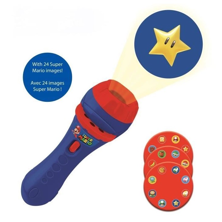 Projecteur a histoires et lampe torche Super Mario - LEXIBOOK - Mixte - Bleu - 3 ans et plus Projecteur a histoires et lampe torche Super Mario - LEXIBOOK - Mixte - Bleu - 3 ans et plus
