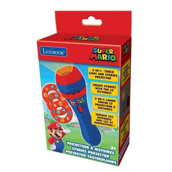 Projecteur a histoires et lampe torche Super Mario - LEXIBOOK - Mixte - Bleu - 3 ans et plus Projecteur a histoires et lampe torche Super Mario - LEXIBOOK - Mixte - Bleu - 3 ans et plus