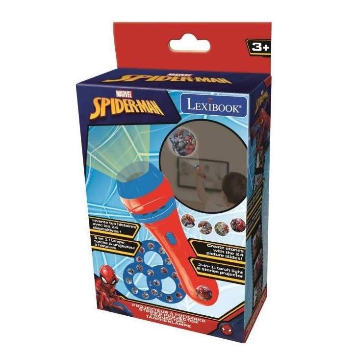 Projecteur a histoires et lampe torche Spider-Man - LEXIBOOK Projecteur a histoires et lampe torche Spider-Man - LEXIBOOK