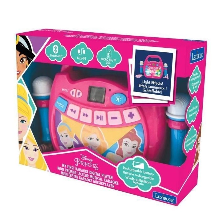 Enceinte Bluetooth Disney Princesses - LEXIBOOK - Effets Lumineux, Micros, Batterie Rechargeable Enceinte Bluetooth Disney Princesses - LEXIBOOK - Effets Lumineux, Micros, Batterie Rechargeable