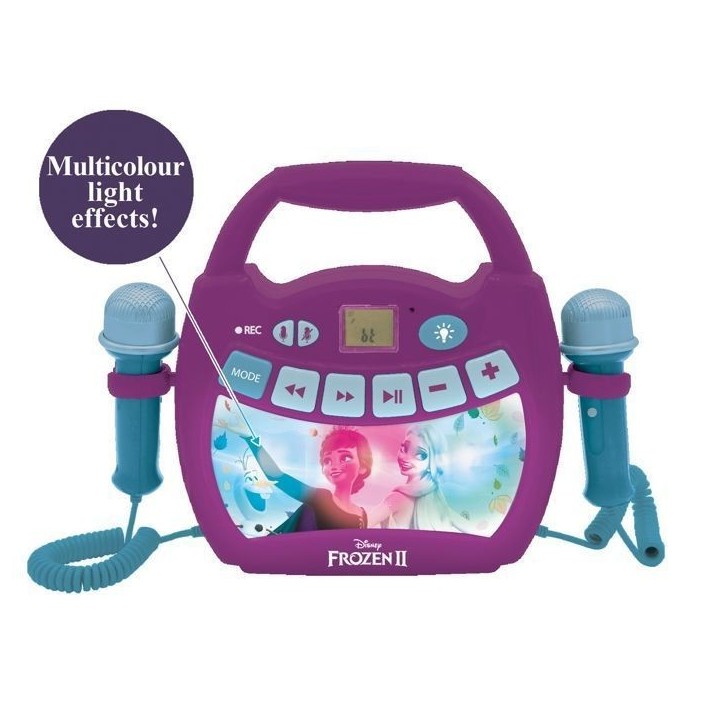 Enceinte Bluetooth La Reine des Neiges - LEXIBOOK - Effets Lumineux, Micros et Batterie Rechargeable Enceinte Bluetooth La Reine des Neiges - LEXIBOOK - Effets Lumineux, Micros et Batterie Rechargeable