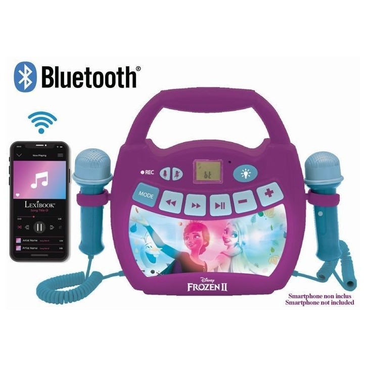 Enceinte Bluetooth La Reine des Neiges - LEXIBOOK - Effets Lumineux, Micros et Batterie Rechargeable Enceinte Bluetooth La Reine des Neiges - LEXIBOOK - Effets Lumineux, Micros et Batterie Rechargeable