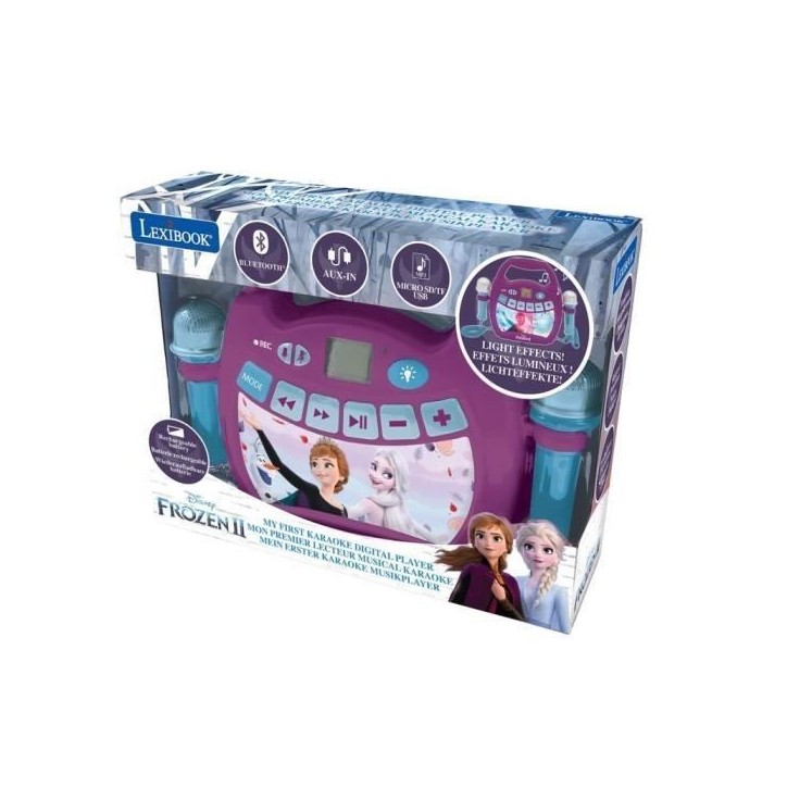 Enceinte Bluetooth La Reine des Neiges - LEXIBOOK - Effets Lumineux, Micros et Batterie Rechargeable Enceinte Bluetooth La Reine des Neiges - LEXIBOOK - Effets Lumineux, Micros et Batterie Rechargeable