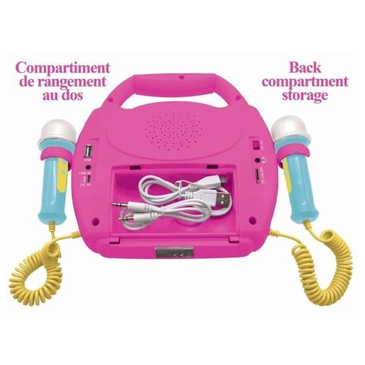Enceinte Bluetooth Minnie Mouse - LEXIBOOK - Effets Lumineux, Micros et Batterie Rechargeable Enceinte Bluetooth Minnie Mouse - LEXIBOOK - Effets Lumineux, Micros et Batterie Rechargeable