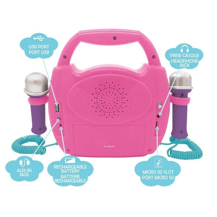 Enceinte Bluetooth Licorne - LEXIBOOK - Effets Lumineux, Micros et Batterie Rechargeable Enceinte Bluetooth Licorne - LEXIBOOK - Effets Lumineux, Micros et Batterie Rechargeable
