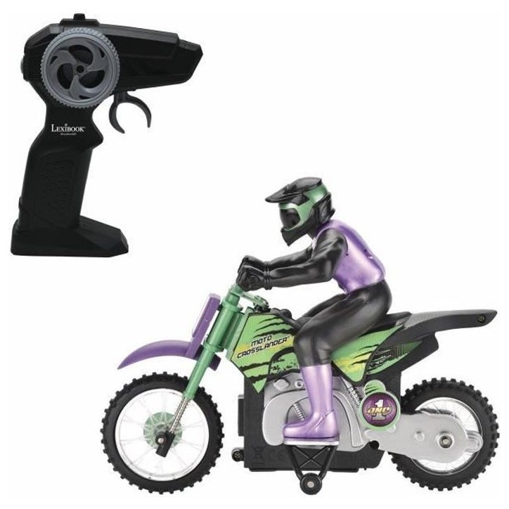 Moto Crosslander LEXIBOOK - Radiocommande 2.4 Ghz - Cascade extreme avec effets lumineux Moto Crosslander LEXIBOOK - Radiocommande 2.4 Ghz - Cascade extreme avec effets lumineux
