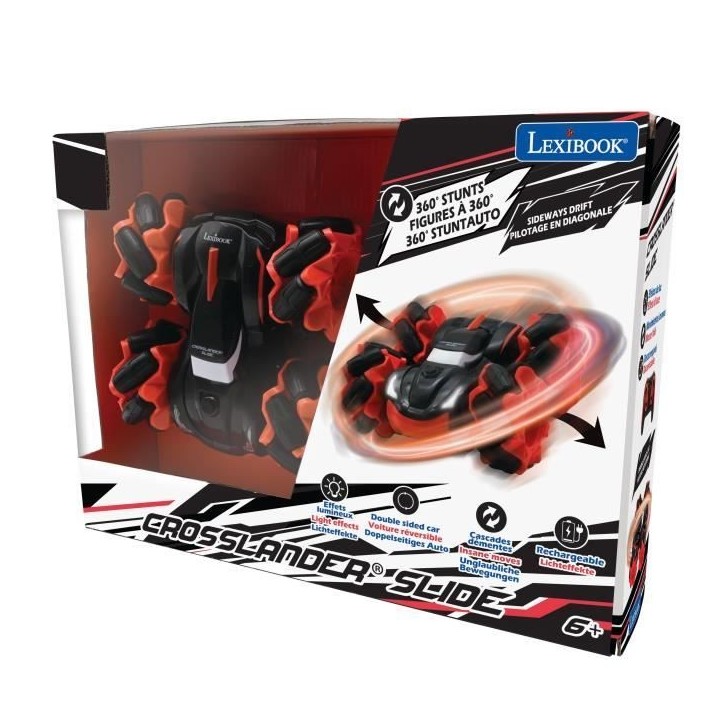 LEXIBOOK - CROSSLANDER SLIDE - Voiture télécommandée tout-terrain avec double face rotation a 360° et effet lumineux LEXIBOOK - CROSSLANDER SLIDE - Voiture télécommandée tout-terrain avec double face rotation a 360° et effet lumineux