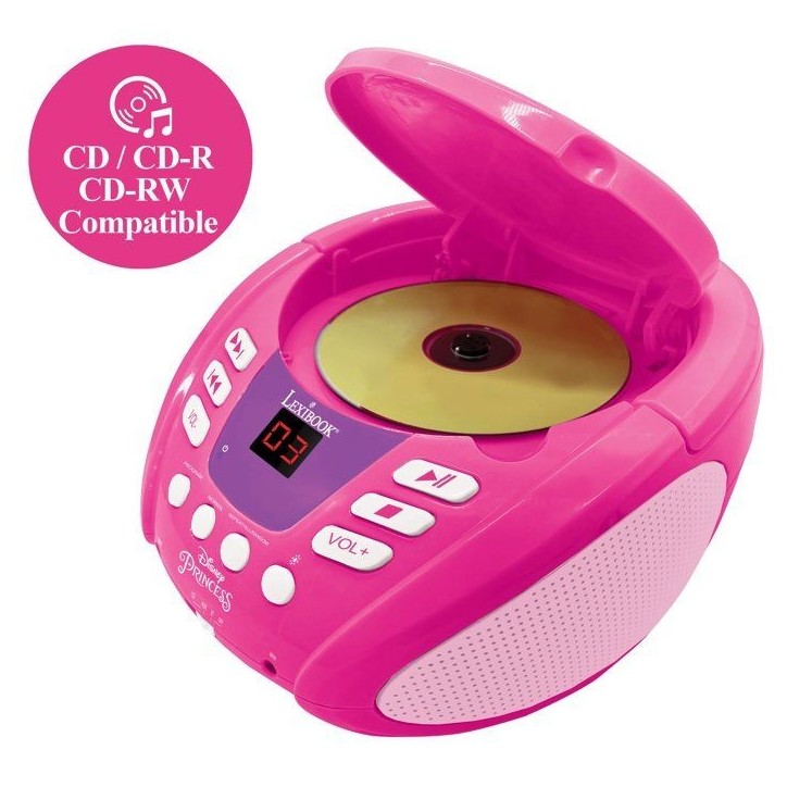 LECTEUR CD Bluetooth Disney Princess - Effets Lumineux - LEXIBOOK LECTEUR CD Bluetooth Disney Princess - Effets Lumineux - LEXIBOOK