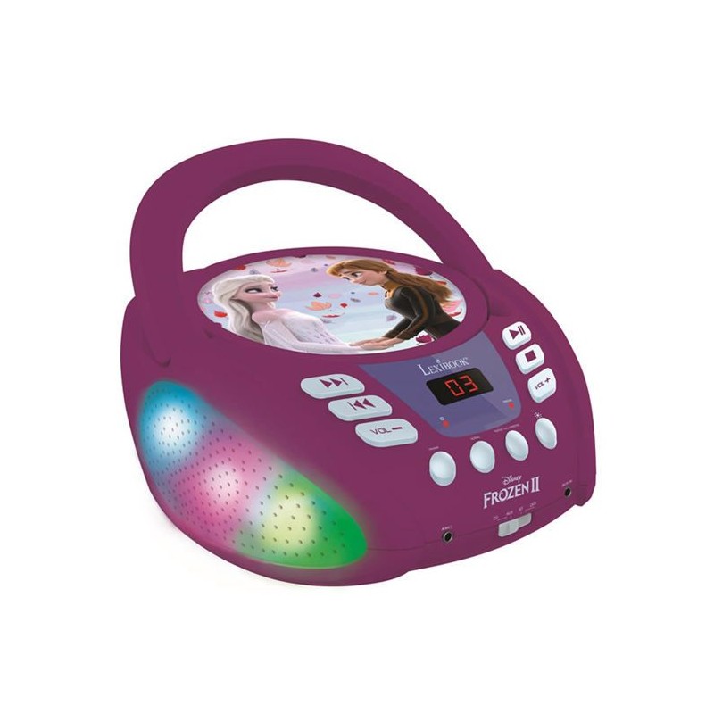 Lecteur CD Bluetooth La Reine des Neiges avec Effets Lumineux - LEXIBO Lecteur CD Bluetooth La Reine des Neiges avec Effets Lumineux - LEXIBO