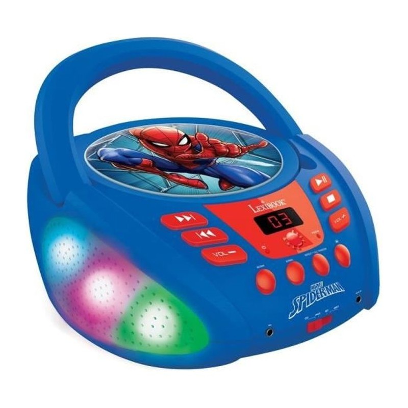 Lecteur CD Bluetooth Spider-Man avec Effets Lumineux Lecteur CD Bluetooth Spider-Man avec Effets Lumineux