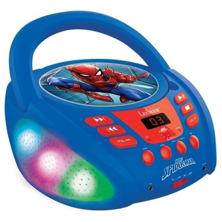 Lecteur CD Bluetooth Spider-Man avec Effets Lumineux Lecteur CD Bluetooth Spider-Man avec Effets Lumineux