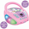 Lecteur CD Portable Bluetooth Licorne - LEXIBOOK - Effets Lumineux - U