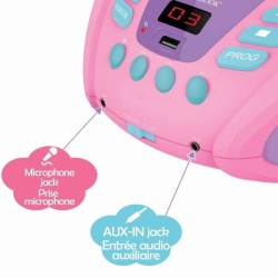 Lecteur CD Portable Bluetooth Licorne - LEXIBOOK - Effets Lumineux - U