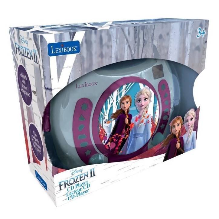 Lecteur CD portable avec 2 microphones La Reine des Neiges - LEXIBOOK