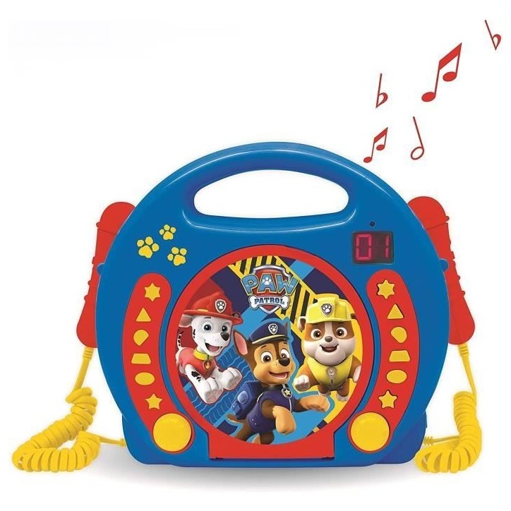 PAT' PATROUILLE - Lecteur CD karaoké enfant avec 2 microphones - LEXIBOOK PAT' PATROUILLE - Lecteur CD karaoké enfant avec 2 microphones - LEXIBOOK