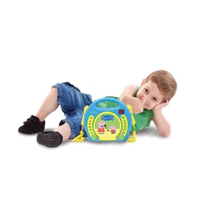 Lecteur CD Karaoké Peppa Pig avec 2 microphones - LEXIBOOK Lecteur CD Karaoké Peppa Pig avec 2 microphones - LEXIBOOK