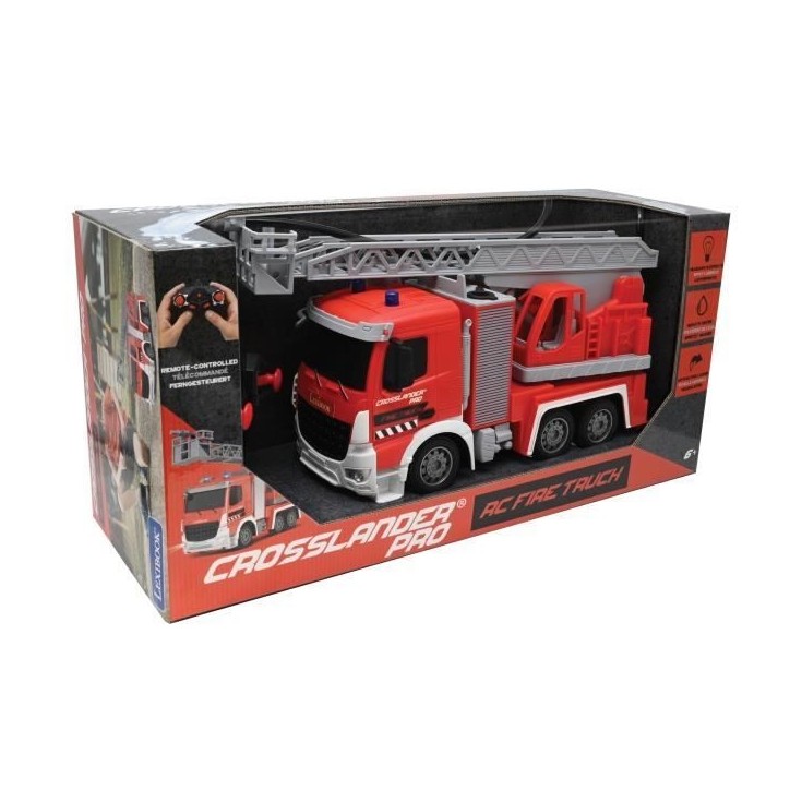 Camion de pompiers télécommandé LEXIBOOK CROSSLANDER PRO avec effets sonores et lumineux Camion de pompiers télécommandé LEXIBOOK CROSSLANDER PRO avec effets sonores et lumineux