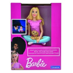 Réveil digital avec veilleuse lumineuse, Barbie en 3D, et effets sono