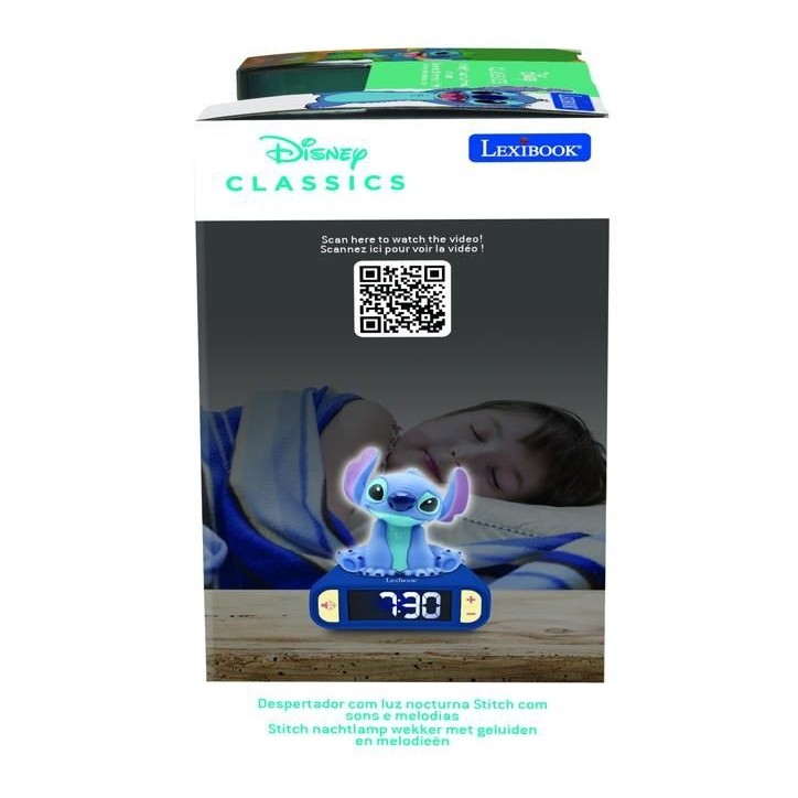 LEXIBOOK - Réveil veilleuse Stitch - Sons et mélodies, écran LCD rétro-éclairé et lumineux - Bleu LEXIBOOK - Réveil veilleuse Stitch - Sons et mélodies, écran LCD rétro-éclairé et lumineux - Bleu
