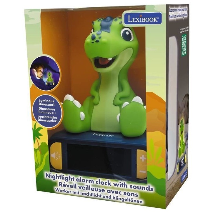 Lexibook - Réveil digital Dinosaure - Avec veilleuse lumineuse et effets sonores Lexibook - Réveil digital Dinosaure - Avec veilleuse lumineuse et effets sonores