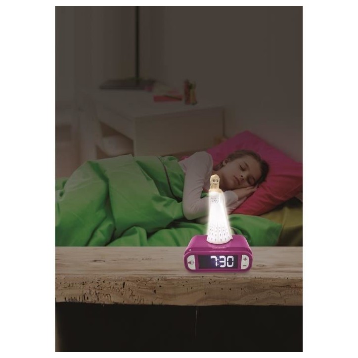 Réveil veilleuse digital LEXIBOOK - La Reine Des Neiges 2 - 3D lumineux et sonore - Blanc et violet - Enfant Réveil veilleuse digital LEXIBOOK - La Reine Des Neiges 2 - 3D lumineux et sonore - Blanc et violet - Enfant