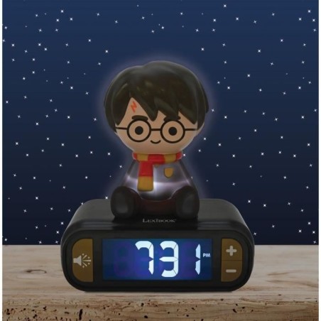 Réveil veilleuse digital LEXIBOOK - Harry Potter - 3D lumineux et sonore - Noir - Enfant