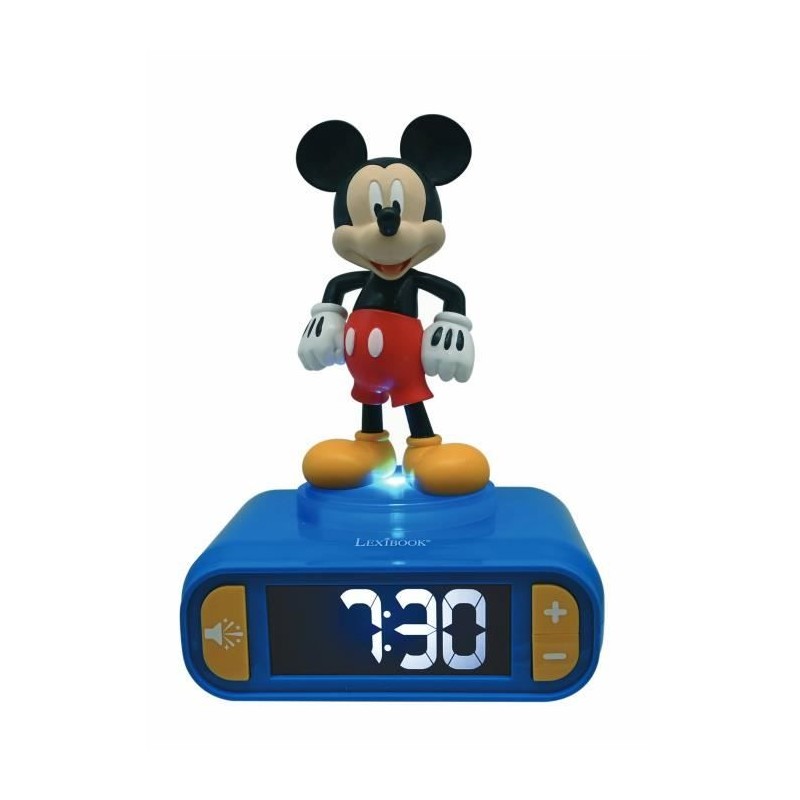 Réveil digital avec veilleuse lumineuse Mickey en 3D et effets sonore Réveil digital avec veilleuse lumineuse Mickey en 3D et effets sonore