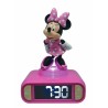 Réveil digital Minnie 3D avec veilleuse lumineuse et effets sonores -