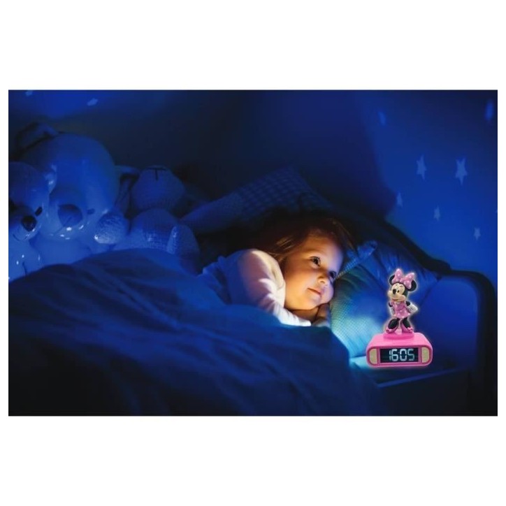Réveil digital Minnie 3D avec veilleuse lumineuse et effets sonores - LEXIBOOK - Pile - Rose et noir Réveil digital Minnie 3D avec veilleuse lumineuse et effets sonores - LEXIBOOK - Pile - Rose et noir