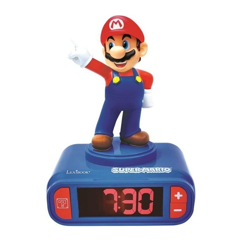 Réveil veilleuse digital LEXIBOOK - Super Mario - 3D lumineux et sono Réveil veilleuse digital LEXIBOOK - Super Mario - 3D lumineux et sono