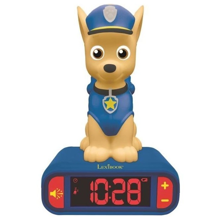 Réveil veilleuse digital LEXIBOOK - Pat' Patrouille - Chase 3D lumineux et sonore - Bleu - Enfant Réveil veilleuse digital LEXIBOOK - Pat' Patrouille - Chase 3D lumineux et sonore - Bleu - Enfant