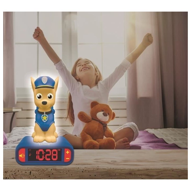 Réveil veilleuse digital LEXIBOOK - Pat' Patrouille - Chase 3D lumineux et sonore - Bleu - Enfant Réveil veilleuse digital LEXIBOOK - Pat' Patrouille - Chase 3D lumineux et sonore - Bleu - Enfant