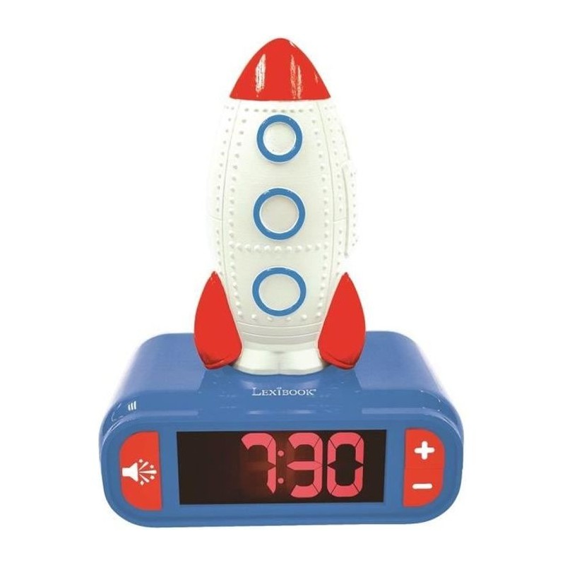 Réveil veilleuse digital LEXIBOOK - Fusée - 3D lumineux et sonore - Réveil veilleuse digital LEXIBOOK - Fusée - 3D lumineux et sonore -