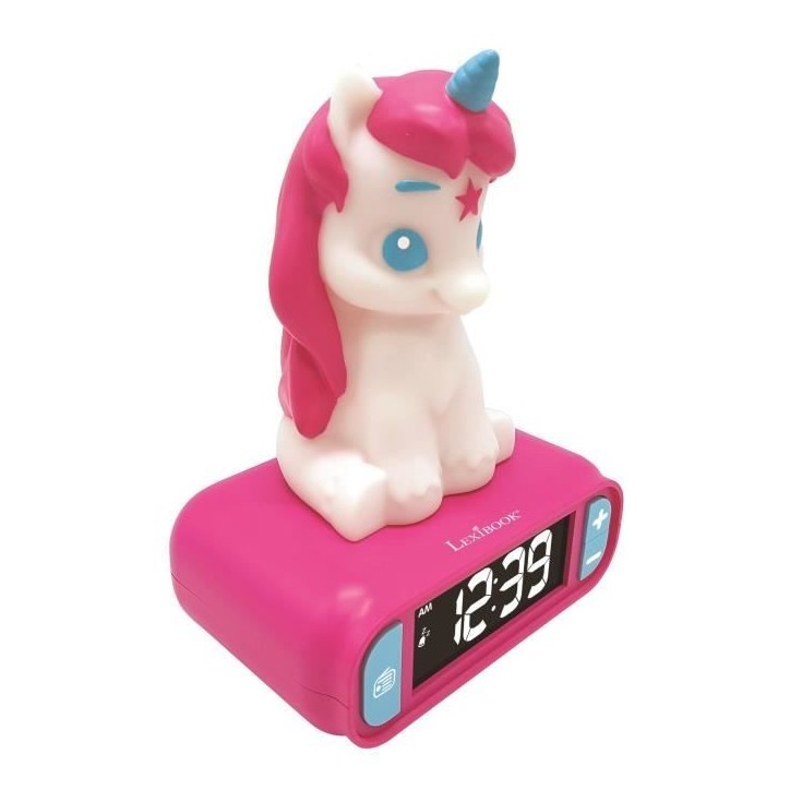 Réveil veilleuse digital LEXIBOOK - Licorne - 3D lumineux et sonore - Blanc et rose - Enfant Réveil veilleuse digital LEXIBOOK - Licorne - 3D lumineux et sonore - Blanc et rose - Enfant