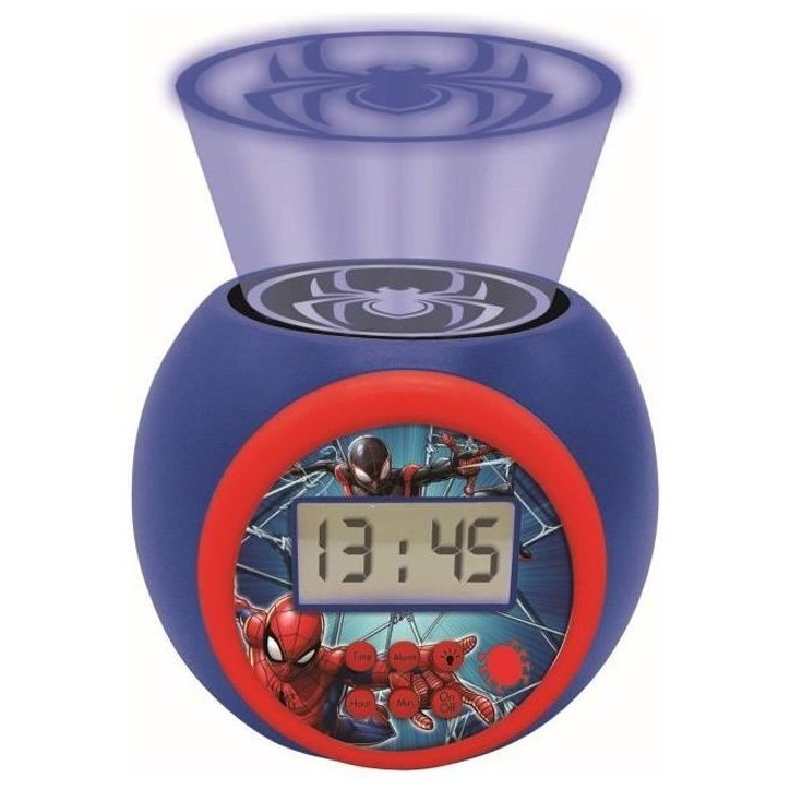 SPIDER-MAN Réveil projecteur fonction minuteur LEXIBOOK